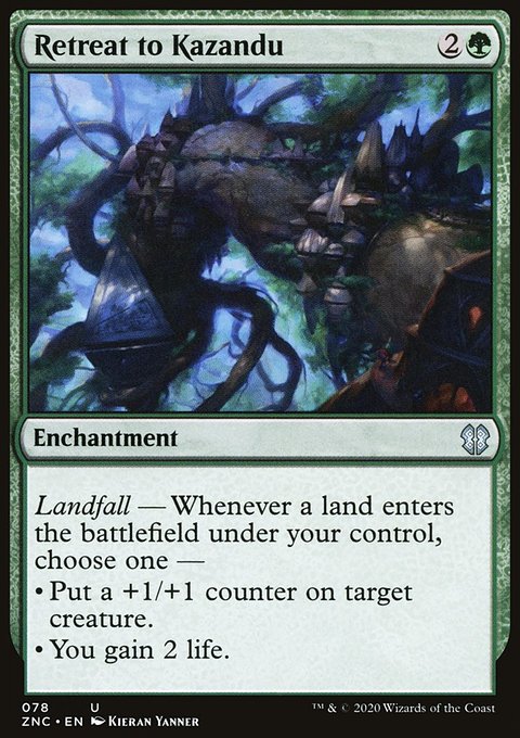 Retreat to Kazandu, Zendikar Rising Commander #78, Magic: The Gathering card