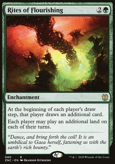 Rites of Flourishing, Zendikar Rising Commander #80, Magic: The Gathering card