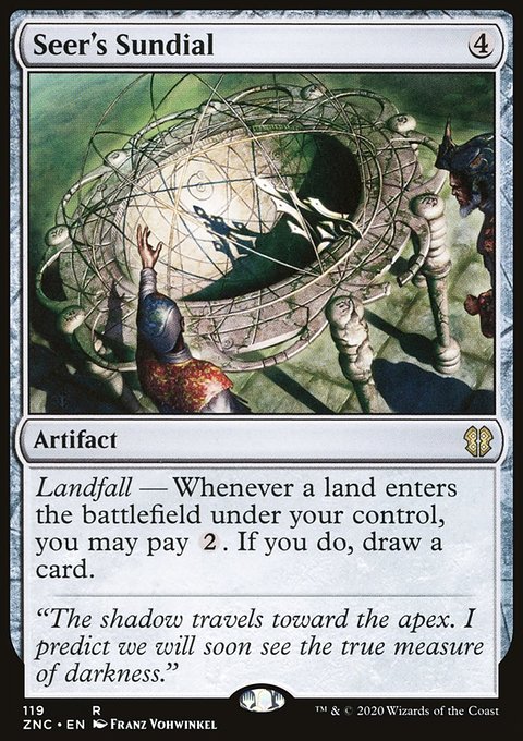 Seer's Sundial, Zendikar Rising Commander #119, Magic: The Gathering card