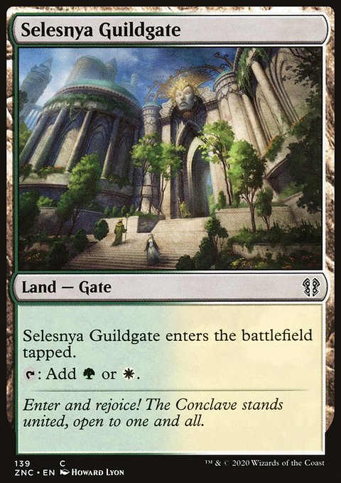 Selesnya Guildgate, Zendikar Rising Commander #139, Magic: The Gathering card