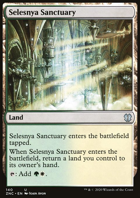 Selesnya Sanctuary, Zendikar Rising Commander #140, Magic: The Gathering card