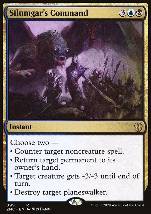 Silumgar's Command, Zendikar Rising Commander #99, Magic: The Gathering card