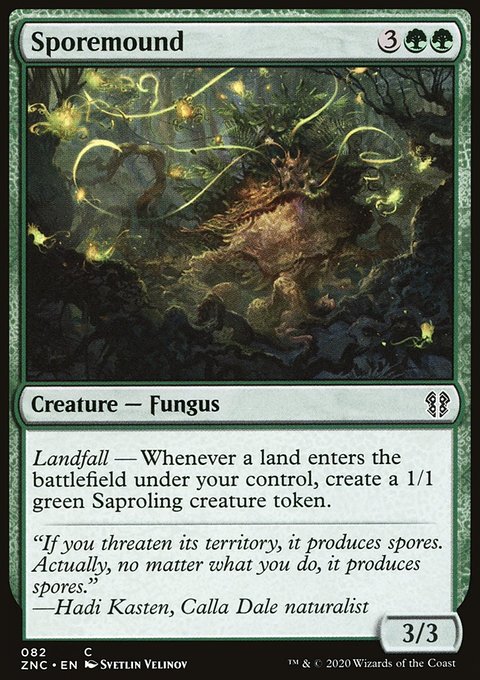Sporemound, Zendikar Rising Commander #82, Magic: The Gathering card