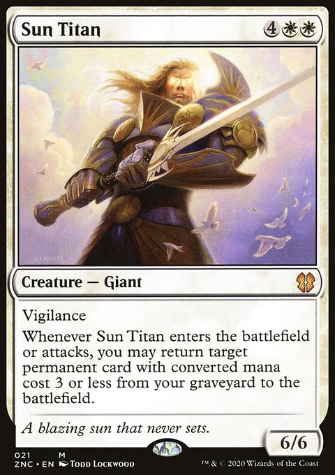 Sun Titan, Zendikar Rising Commander #21, Magic: The Gathering card