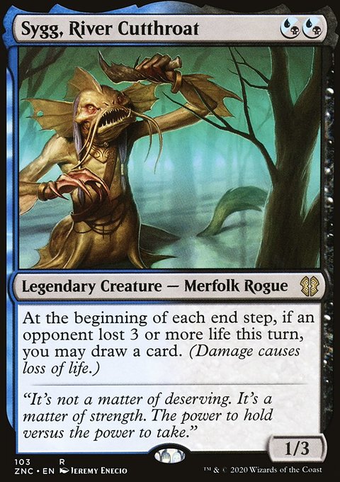Sygg, River Cutthroat, Zendikar Rising Commander #103, Magic: The Gathering card