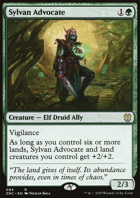 Sylvan Advocate, Zendikar Rising Commander #84, Magic: The Gathering card