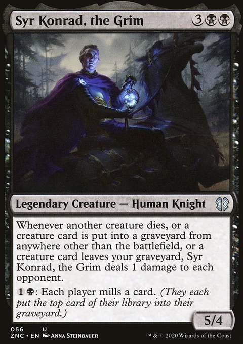 Syr Konrad, the Grim, Zendikar Rising Commander #56, Magic: The Gathering card