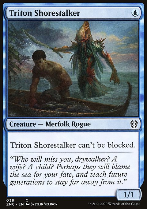 Triton Shorestalker, Zendikar Rising Commander #38, Magic: The Gathering card