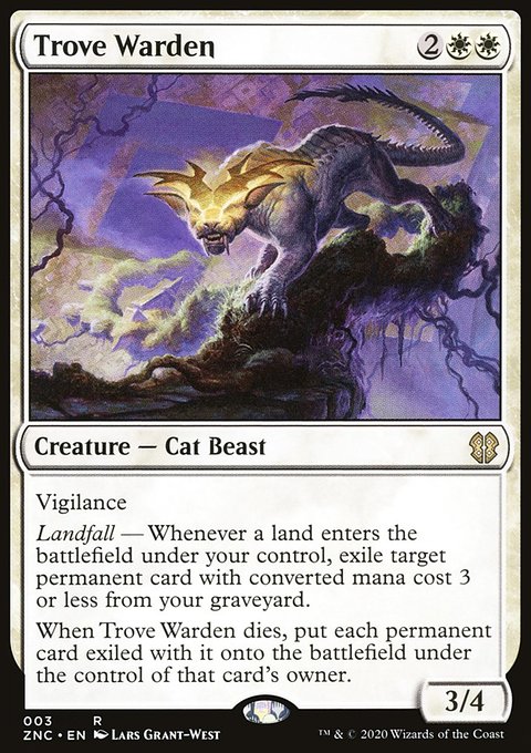 Trove Warden, Zendikar Rising Commander #3, Magic: The Gathering card