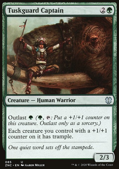 Tuskguard Captain, Zendikar Rising Commander #85, Magic: The Gathering card