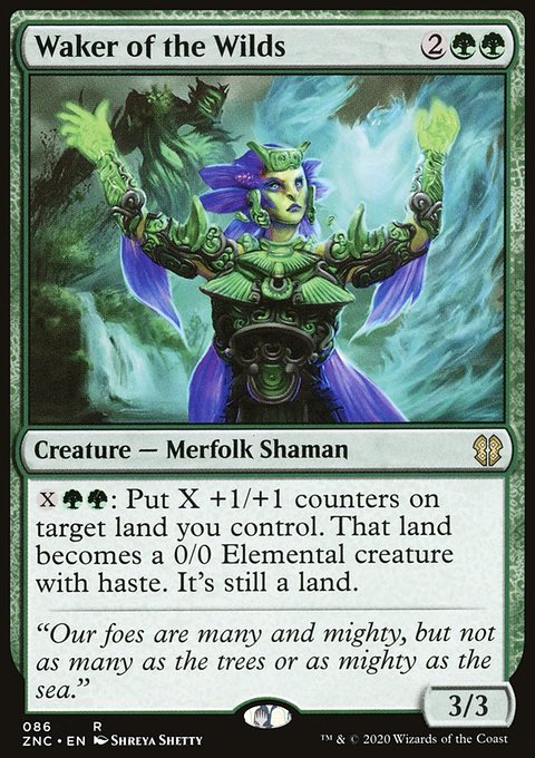 Waker of the Wilds, Zendikar Rising Commander #86, Magic: The Gathering card
