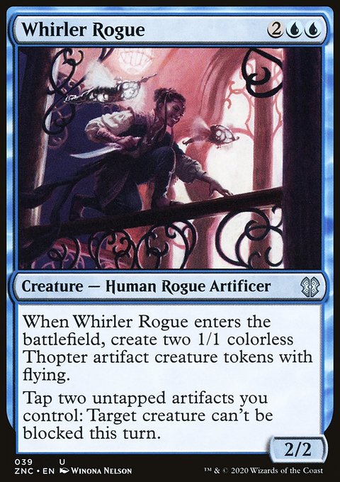 Whirler Rogue, Zendikar Rising Commander #39, Magic: The Gathering card