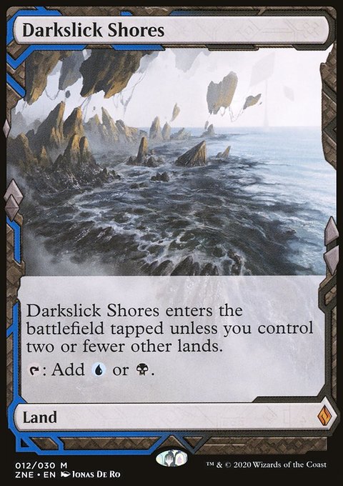 Darkslick Shores, Zendikar Rising Expeditions #12, Magic: The Gathering card