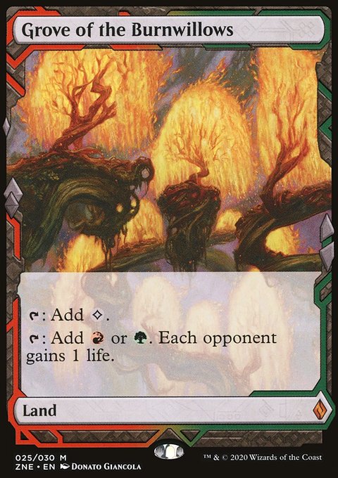 Grove of the Burnwillows, Zendikar Rising Expeditions #25, Magic: The Gathering card