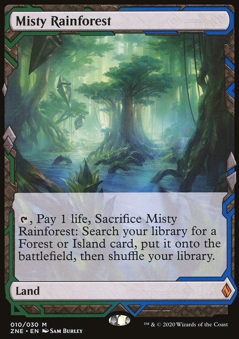 Misty Rainforest, Zendikar Rising Expeditions #10, Magic: The Gathering card