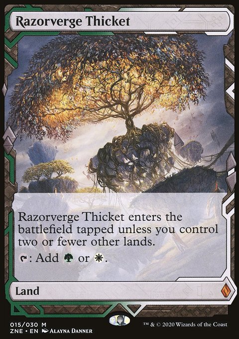 Razorverge Thicket, Zendikar Rising Expeditions #15, Magic: The Gathering card