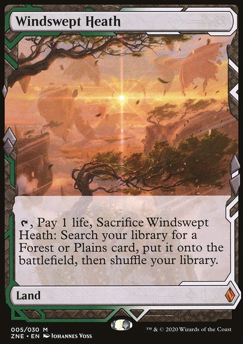 Windswept Heath, Zendikar Rising Expeditions #5, Magic: The Gathering card