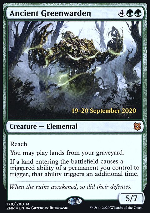 Ancient Greenwarden, Zendikar Rising Promos #178s, Magic: The Gathering card