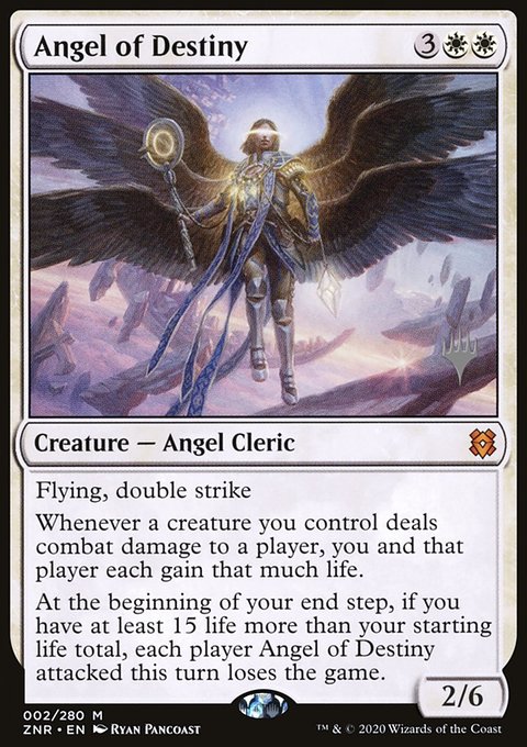 Angel of Destiny, Zendikar Rising Promos #2p, Magic: The Gathering card