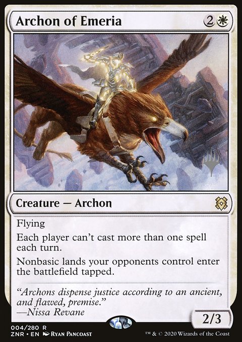 Archon of Emeria, Zendikar Rising Promos #4p, Magic: The Gathering card