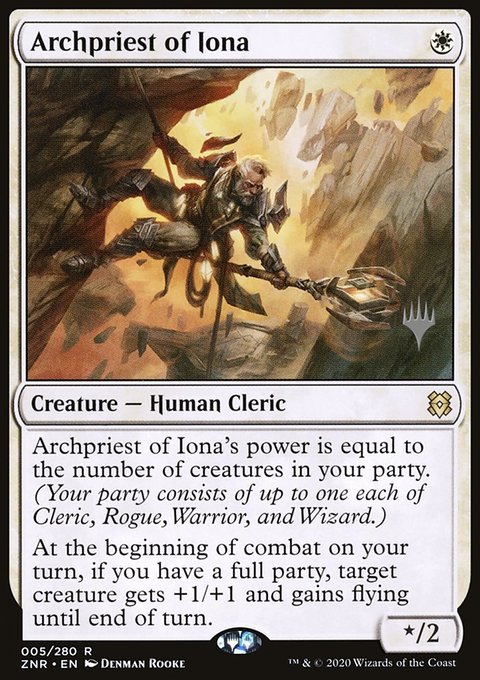 Archpriest of Iona, Zendikar Rising Promos #5p, Magic: The Gathering card