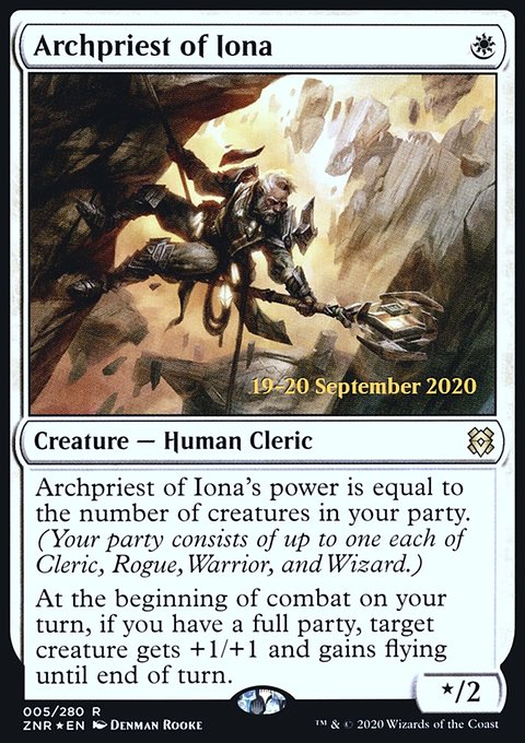 Archpriest of Iona, Zendikar Rising Promos #5s, Magic: The Gathering card