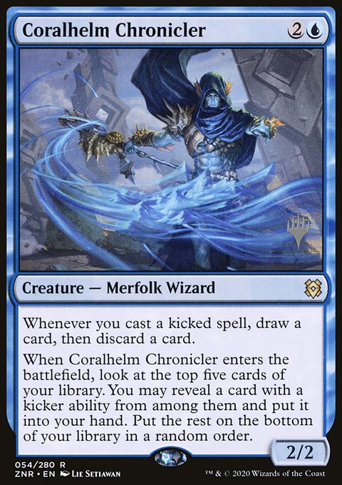 Coralhelm Chronicler, Zendikar Rising Promos #54p, Magic: The Gathering card