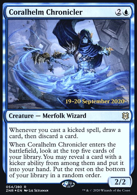 Coralhelm Chronicler, Zendikar Rising Promos #54s, Magic: The Gathering card