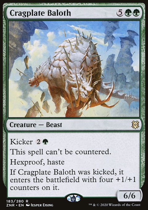 Cragplate Baloth, Zendikar Rising Promos #183p, Magic: The Gathering card