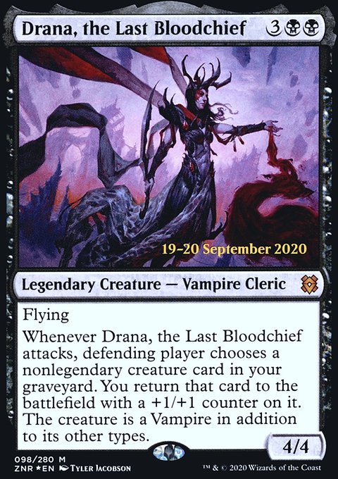 Drana, the Last Bloodchief, Zendikar Rising Promos #98s, Magic: The Gathering card