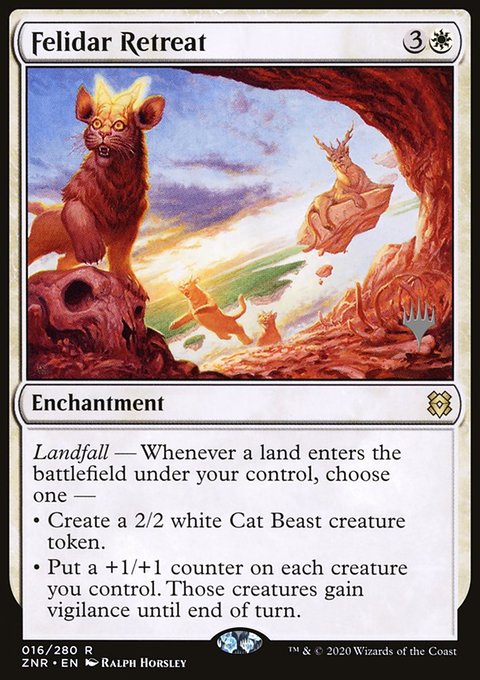 Felidar Retreat, Zendikar Rising Promos #16p, Magic: The Gathering card