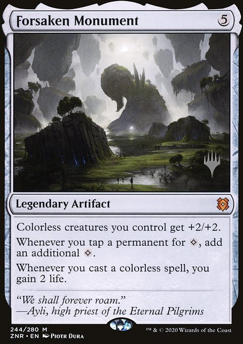 Forsaken Monument, Zendikar Rising Promos #244p, Magic: The Gathering card
