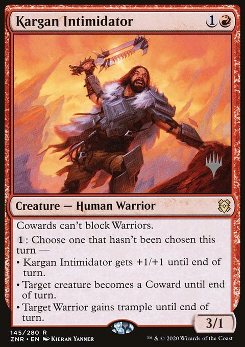Kargan Intimidator, Zendikar Rising Promos #145p, Magic: The Gathering card