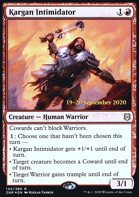 Kargan Intimidator, Zendikar Rising Promos #145s, Magic: The Gathering card