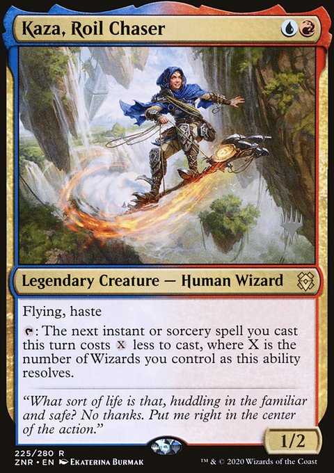 Kaza, Roil Chaser, Zendikar Rising Promos #225p, Magic: The Gathering card