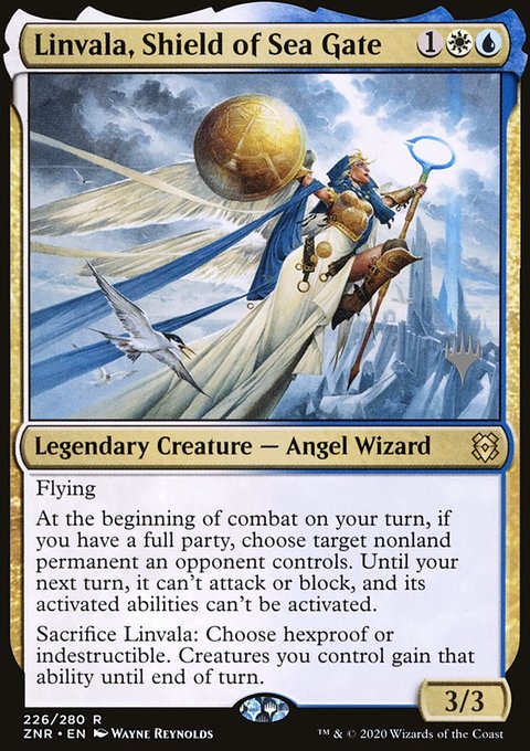 Linvala, Shield of Sea Gate, Zendikar Rising Promos #226p, Magic: The Gathering card