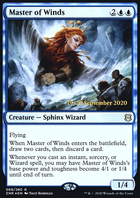 Master of Winds, Zendikar Rising Promos #68s, Magic: The Gathering card
