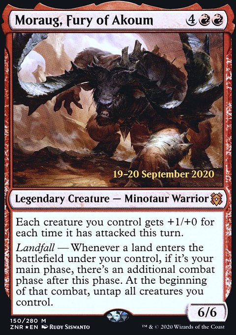 Moraug, Fury of Akoum, Zendikar Rising Promos #150s, Magic: The Gathering card