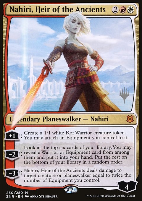 Nahiri, Heir of the Ancients, Zendikar Rising Promos #230p, Magic: The Gathering card