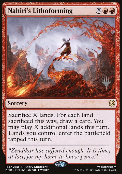 Nahiri's Lithoforming, Zendikar Rising Promos #151p, Magic: The Gathering card