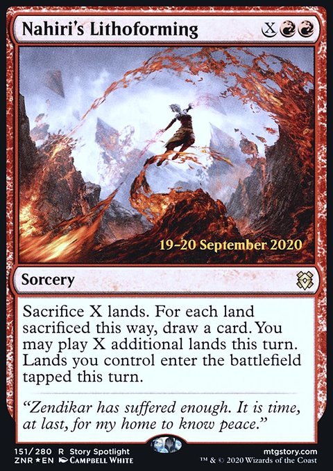 Nahiri's Lithoforming, Zendikar Rising Promos #151s, Magic: The Gathering card