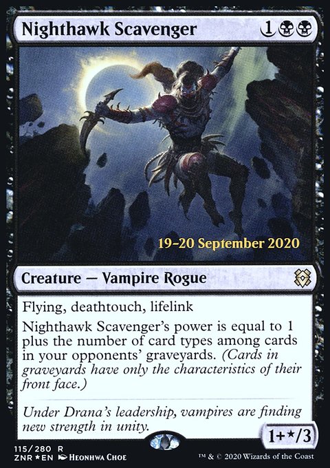 Nighthawk Scavenger, Zendikar Rising Promos #115s, Magic: The Gathering card