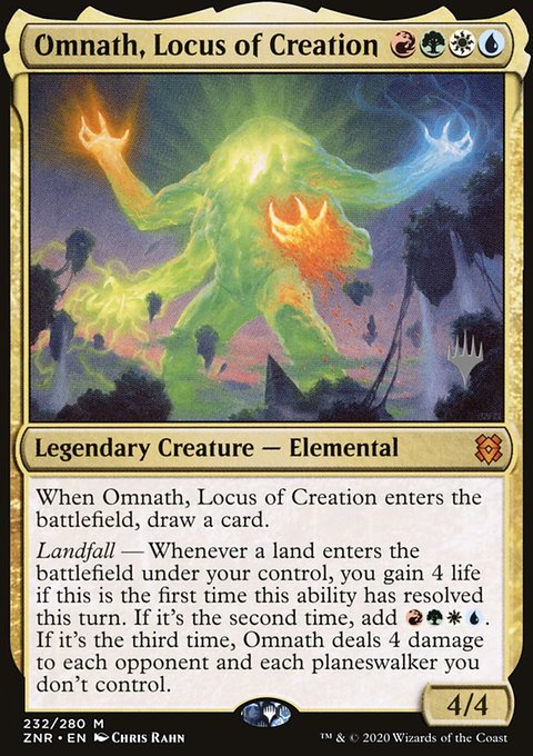Omnath, Locus of Creation, Zendikar Rising Promos #232p, Magic: The Gathering card
