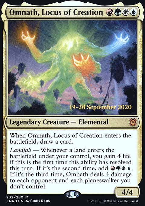 Omnath, Locus of Creation, Zendikar Rising Promos #232s, Magic: The Gathering card