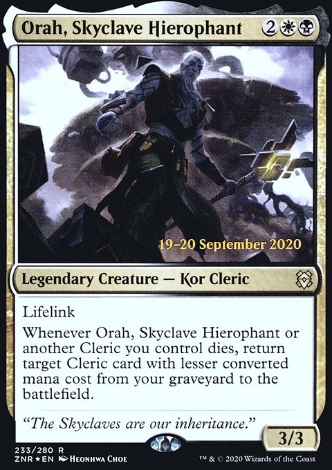 Orah, Skyclave Hierophant, Zendikar Rising Promos #233s, Magic: The Gathering card