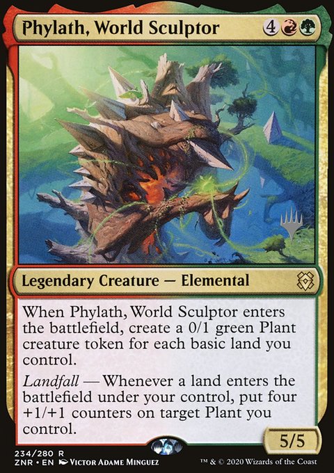 Phylath, World Sculptor, Zendikar Rising Promos #234p, Magic: The Gathering card
