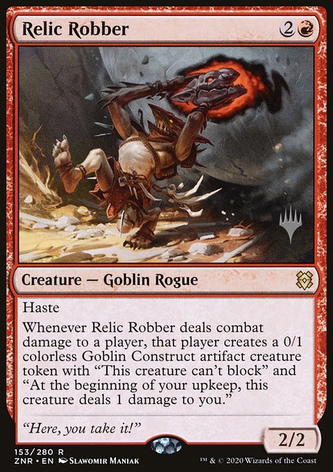 Relic Robber, Zendikar Rising Promos #153p, Magic: The Gathering card