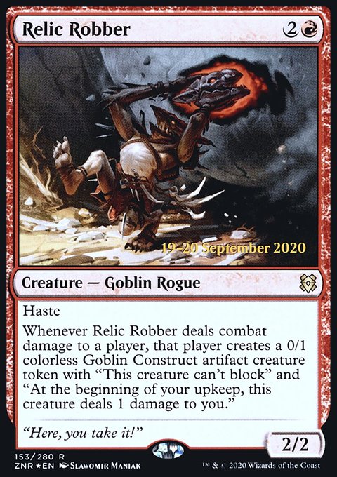 Relic Robber, Zendikar Rising Promos #153s, Magic: The Gathering card