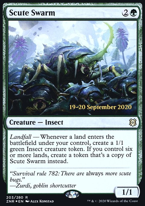 Scute Swarm, Zendikar Rising Promos #203s, Magic: The Gathering card