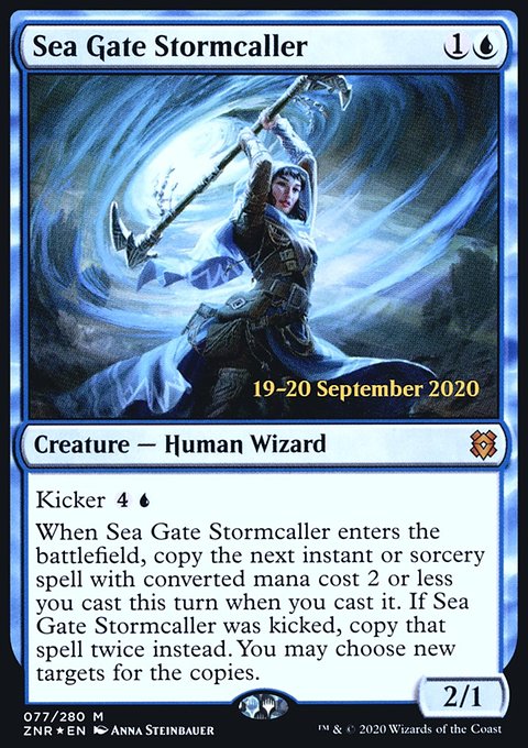 Sea Gate Stormcaller, Zendikar Rising Promos #77s, Magic: The Gathering card